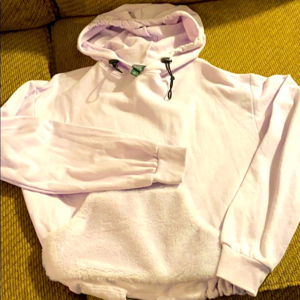 Lavender Fur pocket Sweatshirt